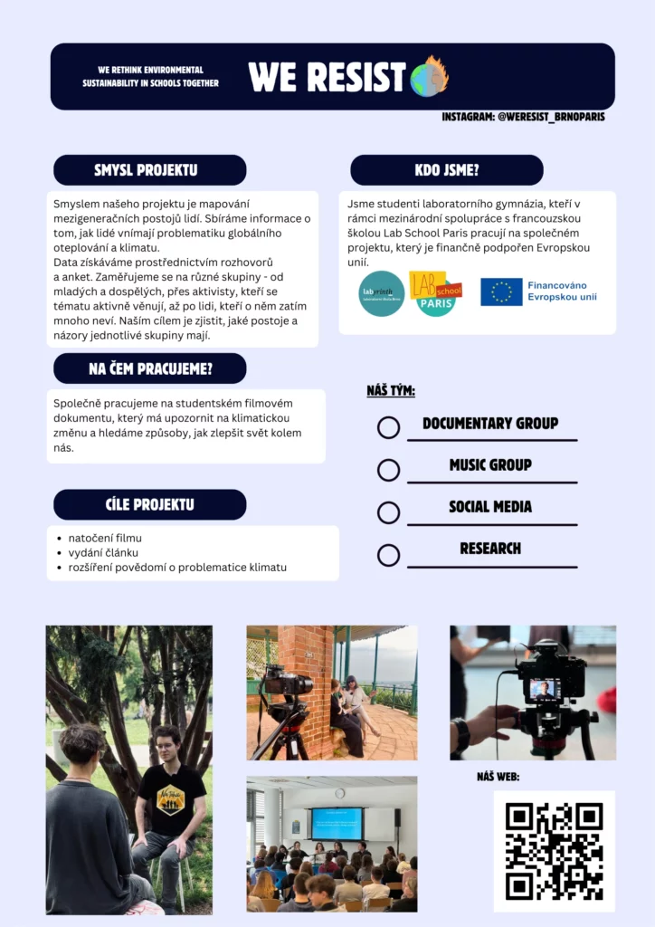 plakát Labyrinth laboratorní gymnázium Brno - We resist